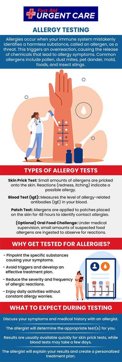 Fast Aid Urgent Care offers comprehensive allergy treatment near you. For more information, contact us or join the virtual line. We have convenient locations to serve you in Bulverde Rd San Antonio TX, Bastrop TX, Alamo Ranch San Antonio TX, La Grange TX, Leon Springs San Antonio TX, New Braunfels TX, Potranco Road San Antonio TX, Dripping Springs TX, Lemon Creek Boerne TX, and Belle Chasse LA. Fast Aid Urgent Care offers comprehensive allergy treatment near you. For more information, contact us or join the virtual line. We have convenient locations to serve you in Bulverde Rd San Antonio TX, Bastrop TX, Alamo Ranch San Antonio TX, La Grange TX, Leon Springs San Antonio TX, New Braunfels TX, Potranco Road San Antonio TX, Dripping Springs TX, Lemon Creek Boerne TX, and Belle Chasse LA.