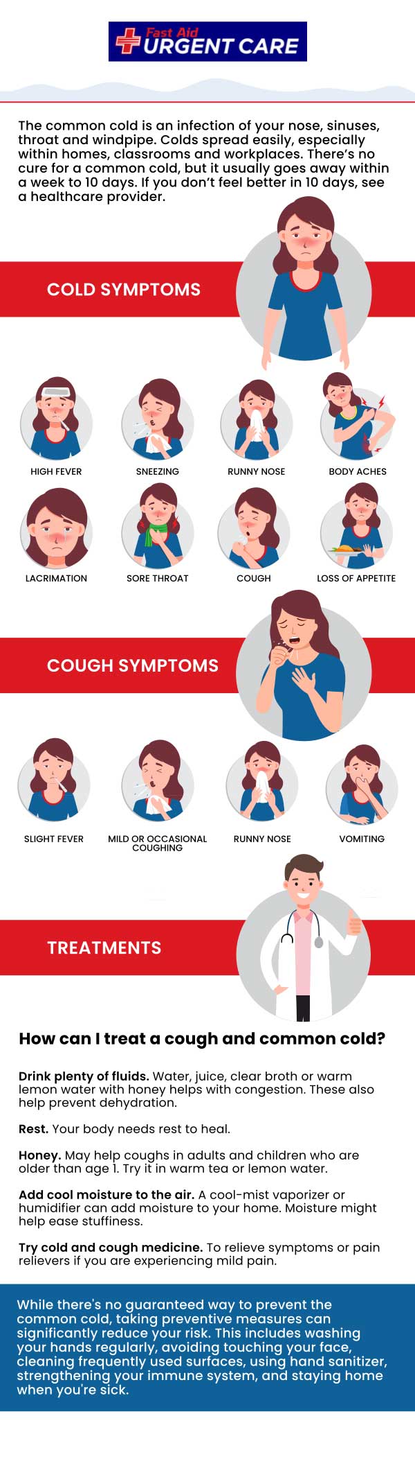 Common colds, coughs, and flu symptoms can sometimes require medical attention. Dr. Curtis Grote, MD, at Fast Aid Urgent Care clinic offers convenient care and fast relief from symptoms. For more information, please contact us or join the virtual line. We have convenient locations to serve you in Bulverde Rd San Antonio TX, Bastrop TX, Alamo Ranch San Antonio TX, La Grange TX, Leon Springs San Antonio TX, New Braunfels TX, Potranco Road San Antonio TX, Dripping Springs TX, Lemon Creek Boerne TX, and Belle Chasse LA.