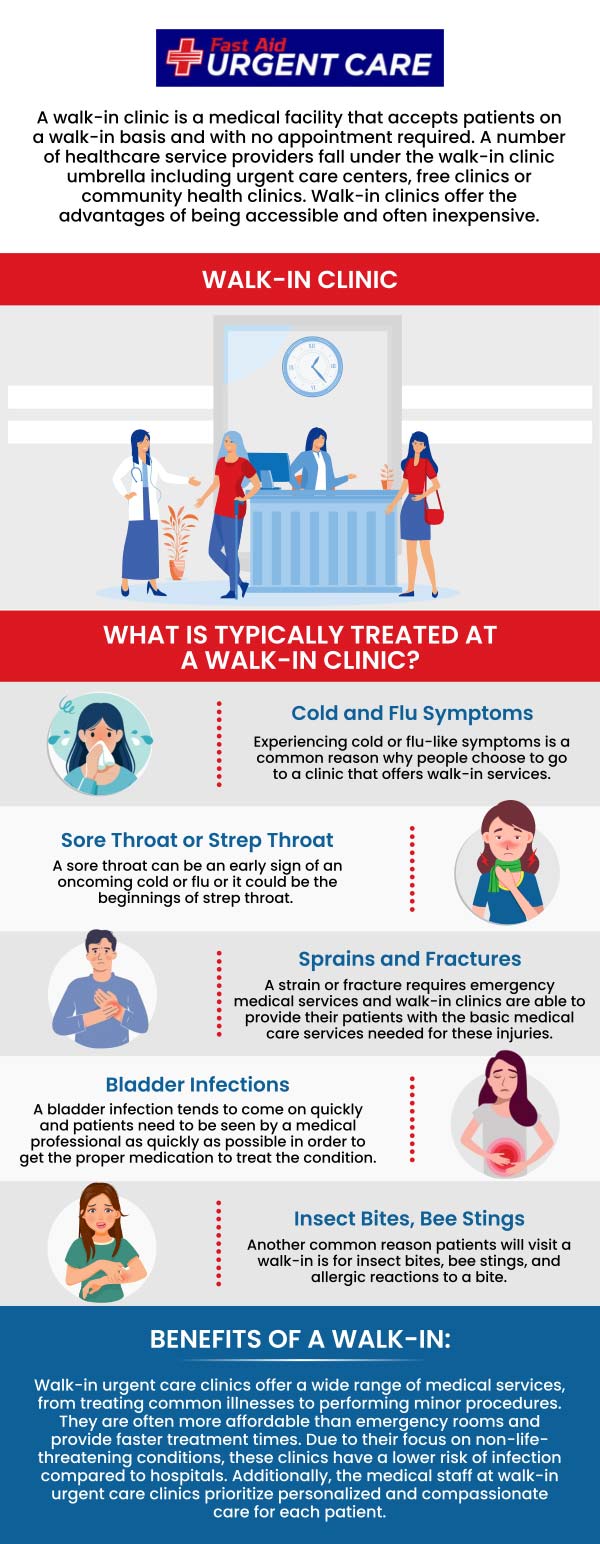 Walk-in clinics in San Antonio offer a convenient option for immediate medical care without an appointment. These clinics, often staffed by qualified physicians, can address urgent needs like minor illnesses, injuries, and allergies. If you're experiencing a non-life-threatening issue and can't wait for a primary care visit, a San Antonio walk-in clinic might be the perfect solution. For more information, contact us or book an appointment online. We are located at 17910 Bulverde Rd Suite 115 San Antonio, TX 78259.